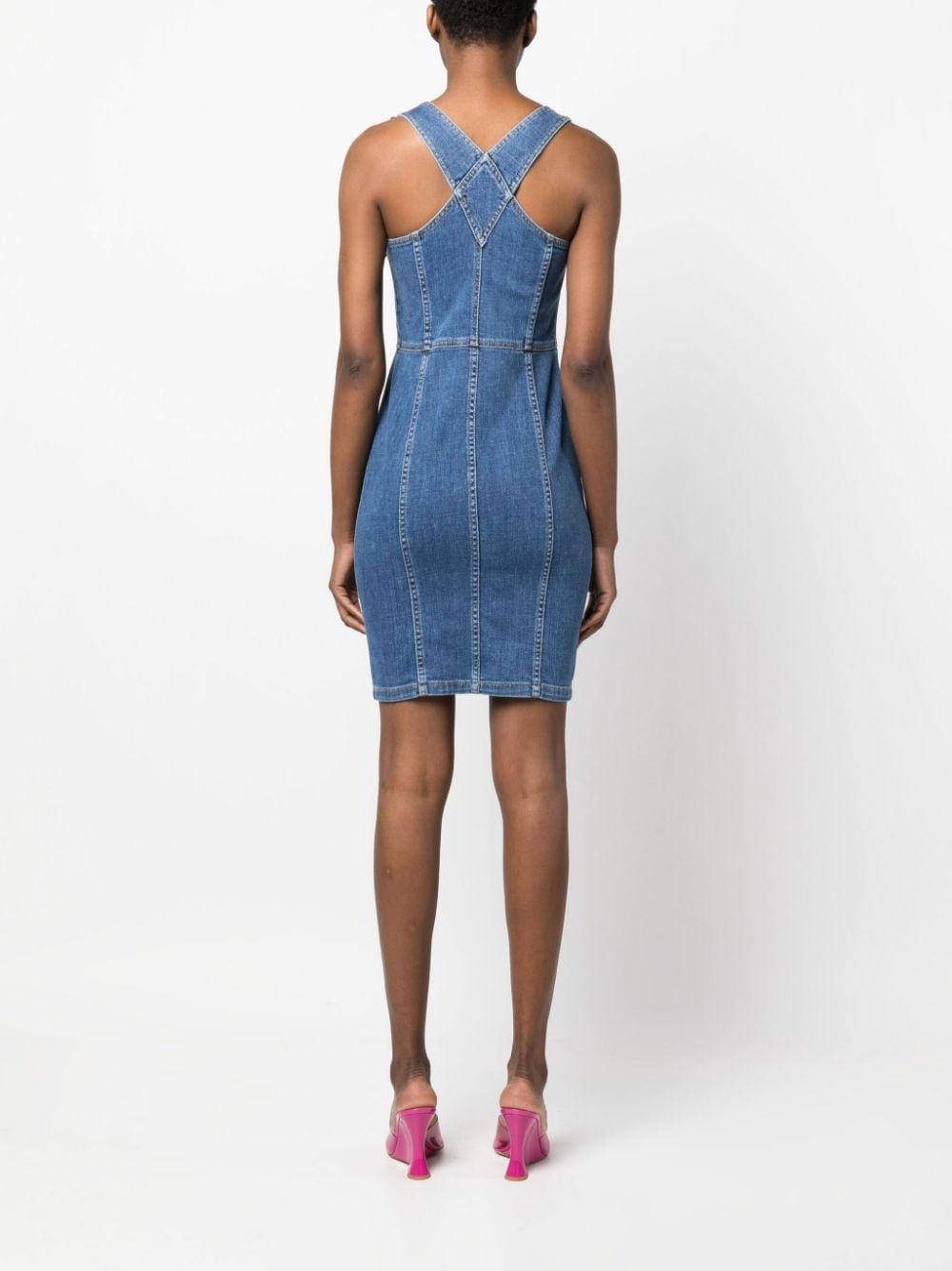 button-up denim minidress - 4