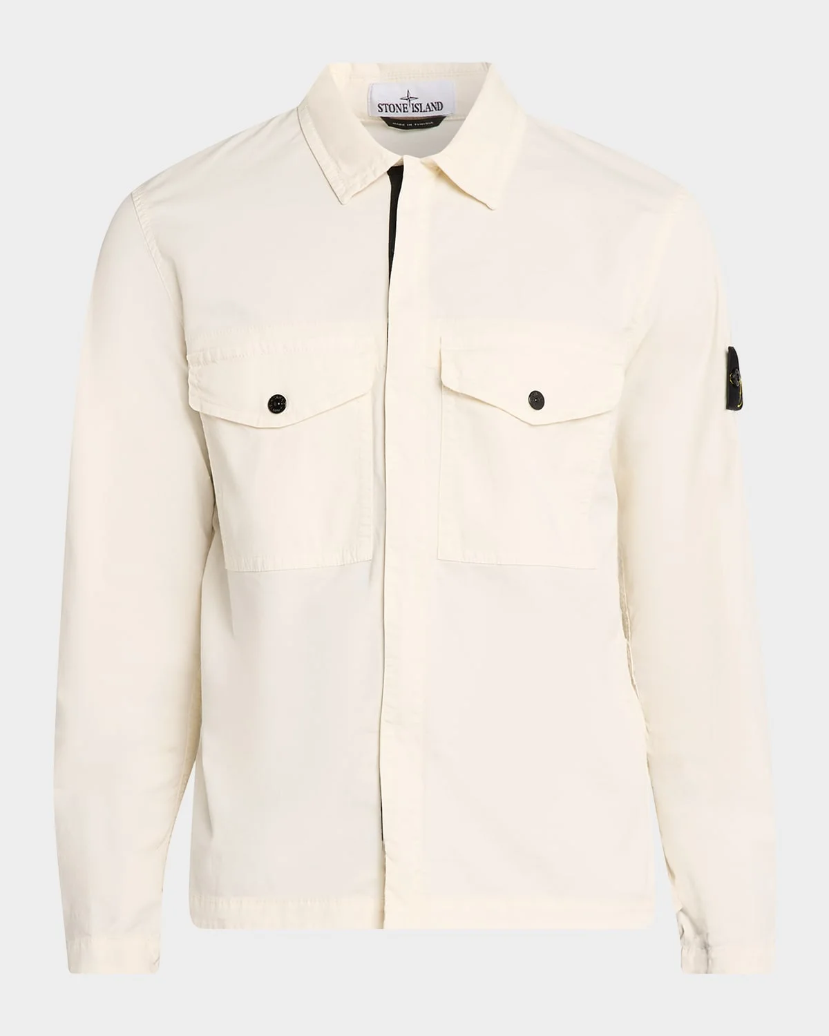 Men's Cotton-Stretch Concealed Button-Down Shirt - 1