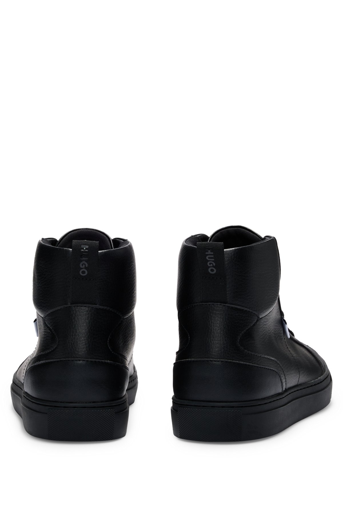 HIGH-TOP TRAINERS IN GRAINED FAUX LEATHER - 5