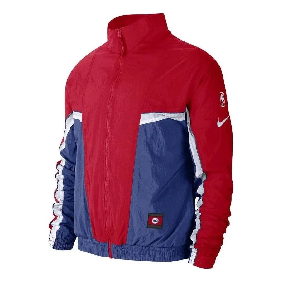 Nike Philadelphia 76ers Sports Cardigan Loose Colorblock Logo Alphabet Jacket Colorblock CJ7153-495 - 1