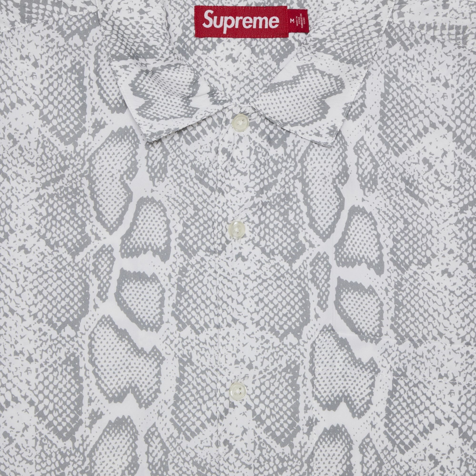 Supreme Snake Short-Sleeve Shirt 'White' - 3