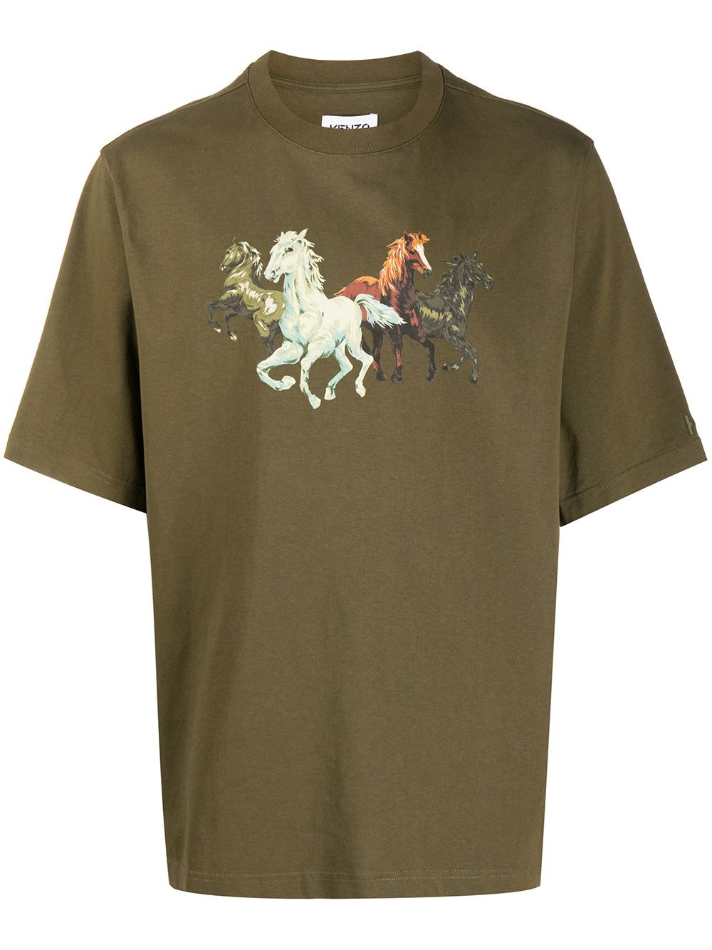 horse print T-shirt - 1