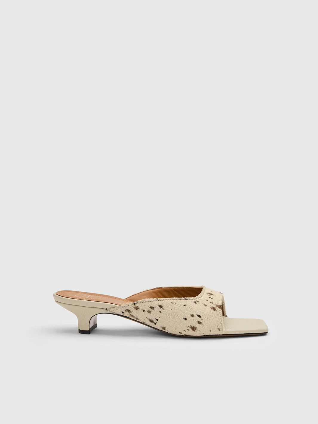 Tavenna Mandorla Printed Mini Cow Kitten heels - 1