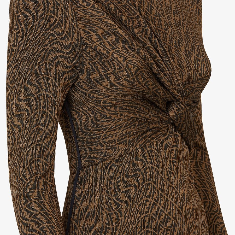 Brown organzine dress - 3