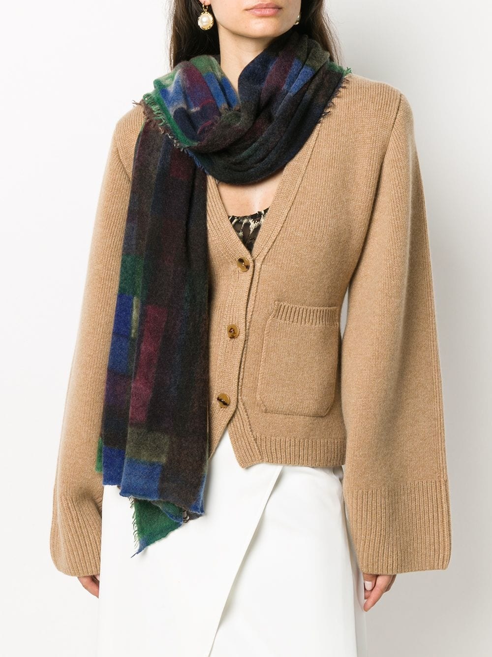 fine knit cashmere scarf - 2