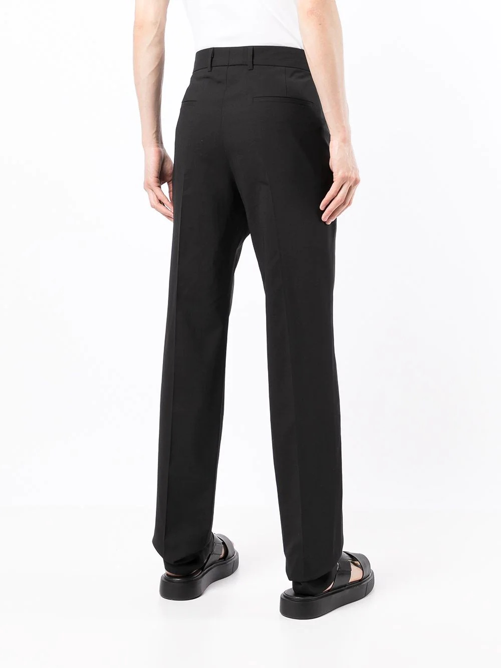 tailored-cut straight-leg trousers - 4