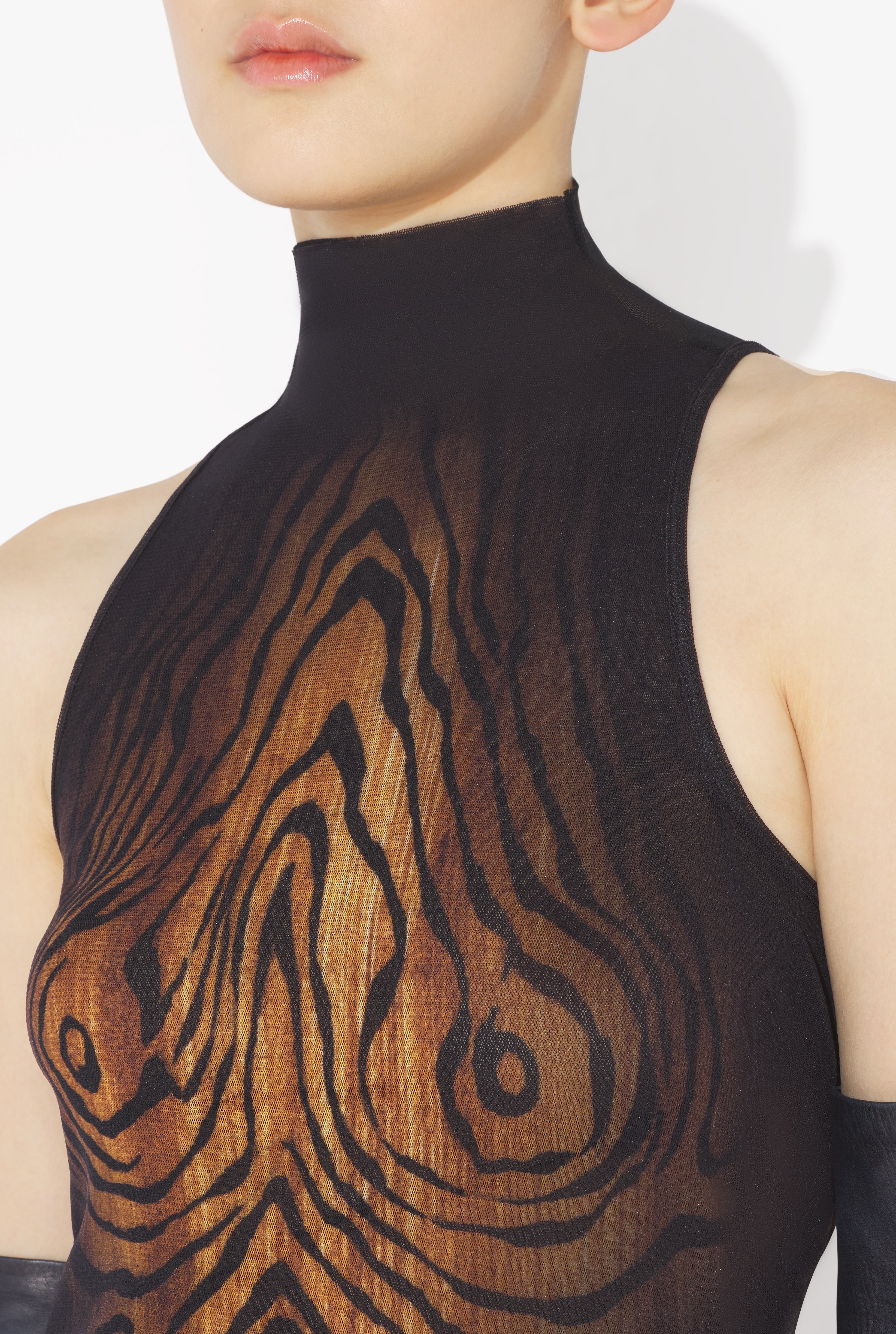 THE LONG DRAPED WOOD DRESS - 4