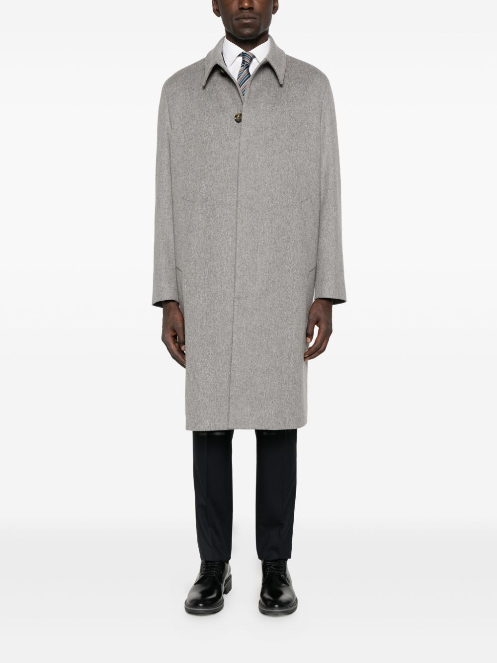 buttoned patch-pocket coat - 2