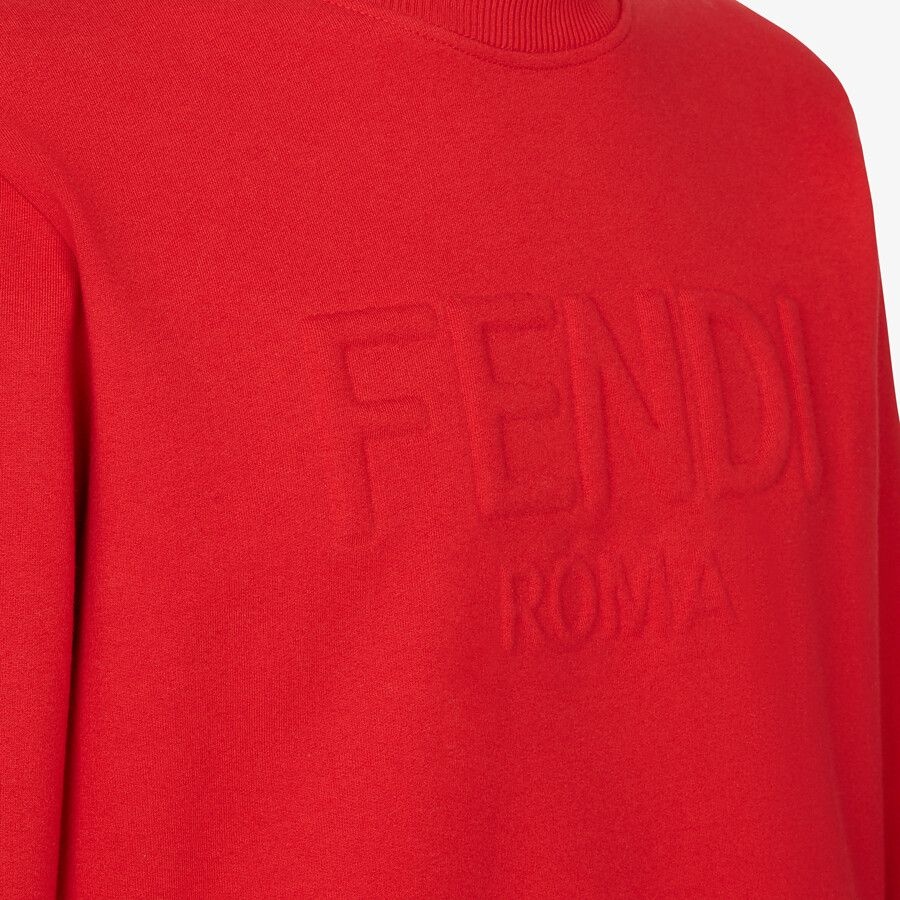 Red jersey sweatshirt - 3