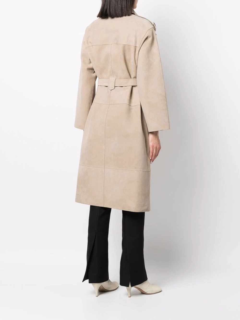 belted-waist trench coat - 4