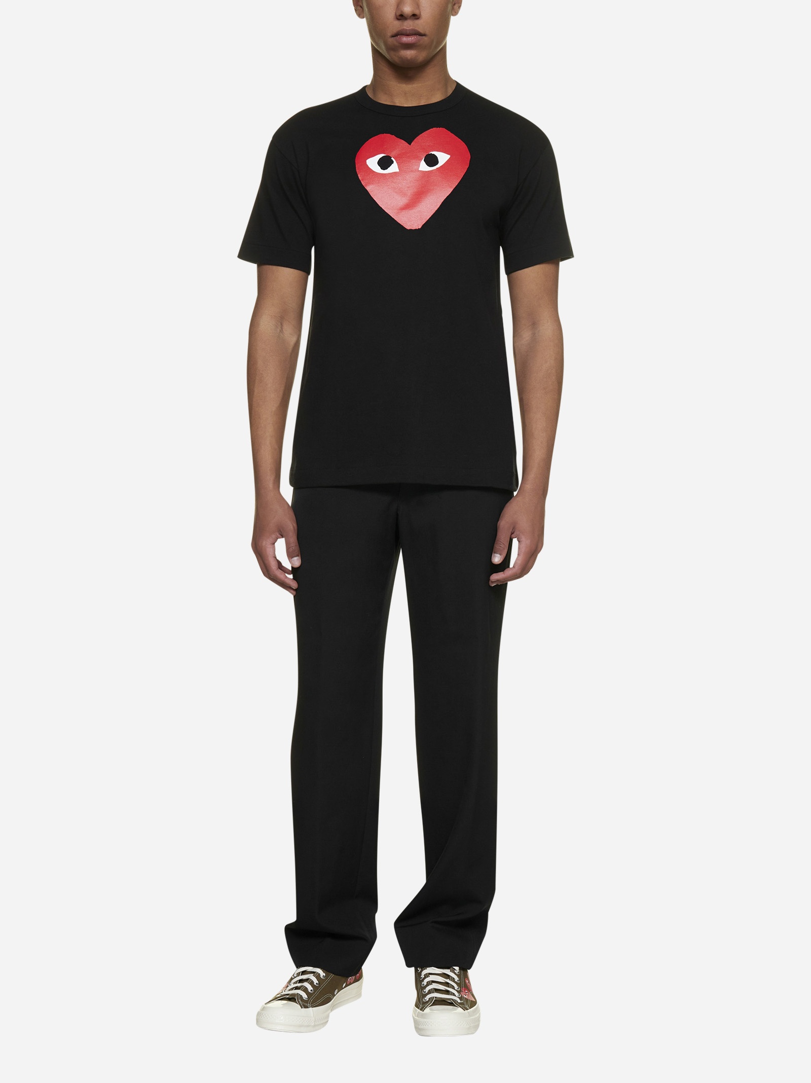 Heart logo print cotton t-shirt - 3