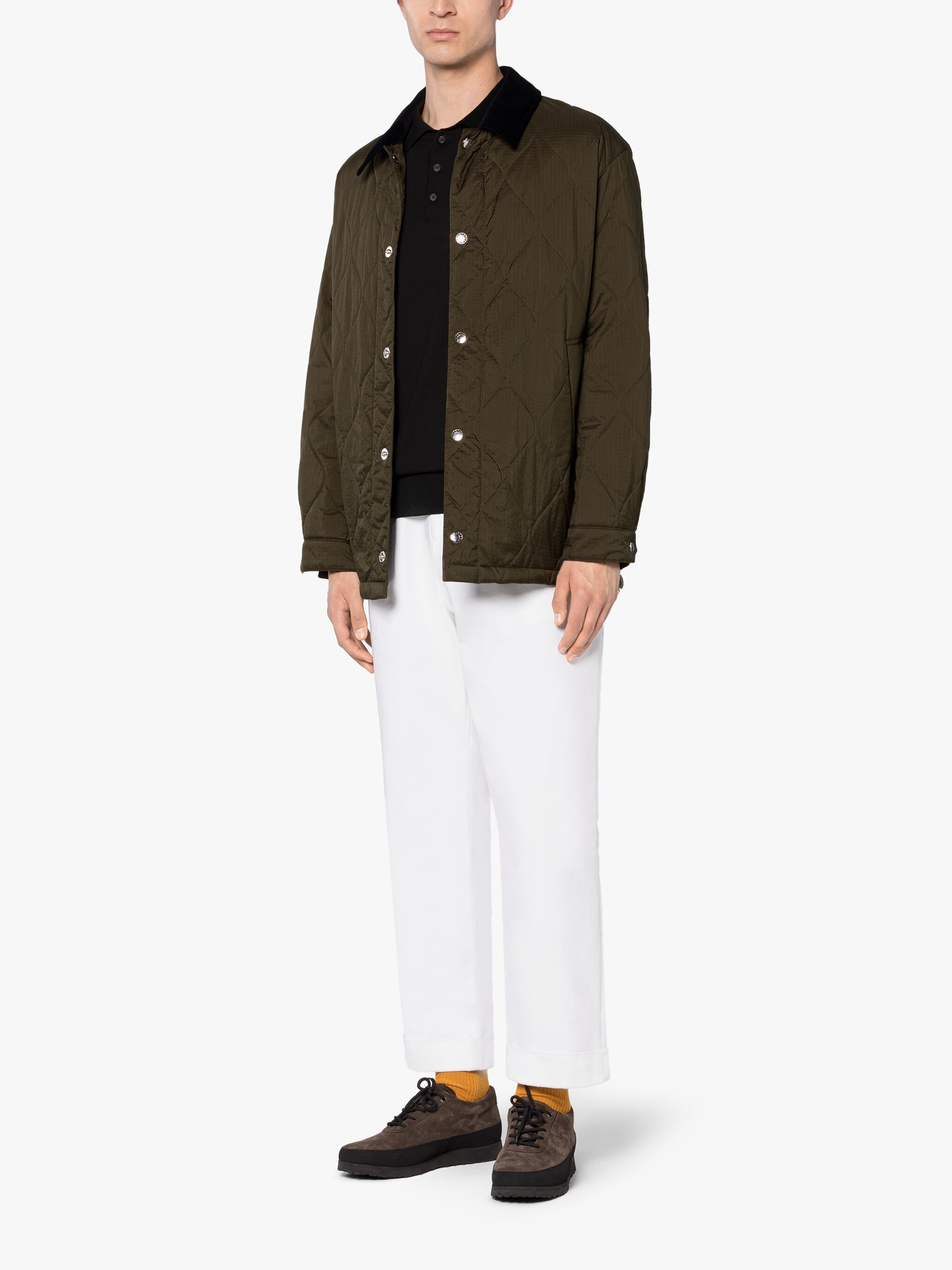 TEEMING KHAKI NYLON QUILTED COACH JACKET - 4