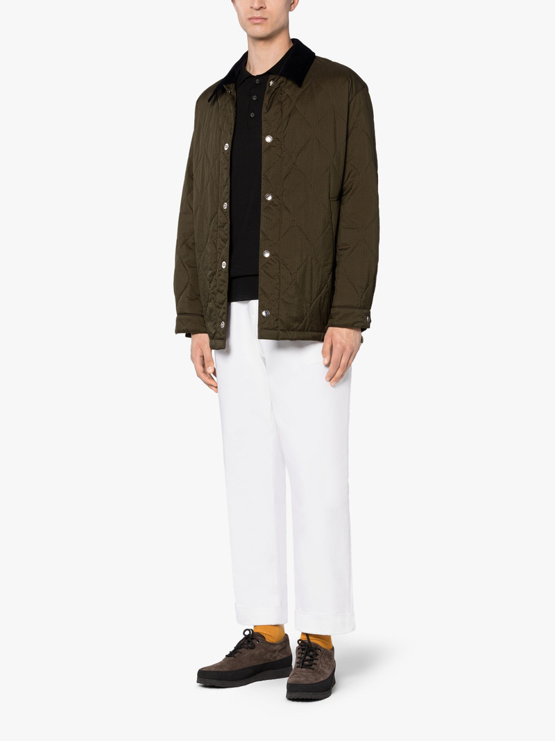 TEEMING KHAKI NYLON QUILTED COACH JACKET 4