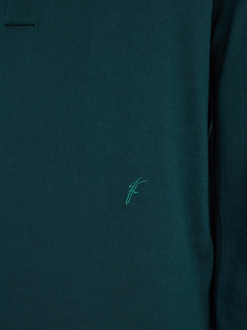 Wool polo shirt with long sleeves 4