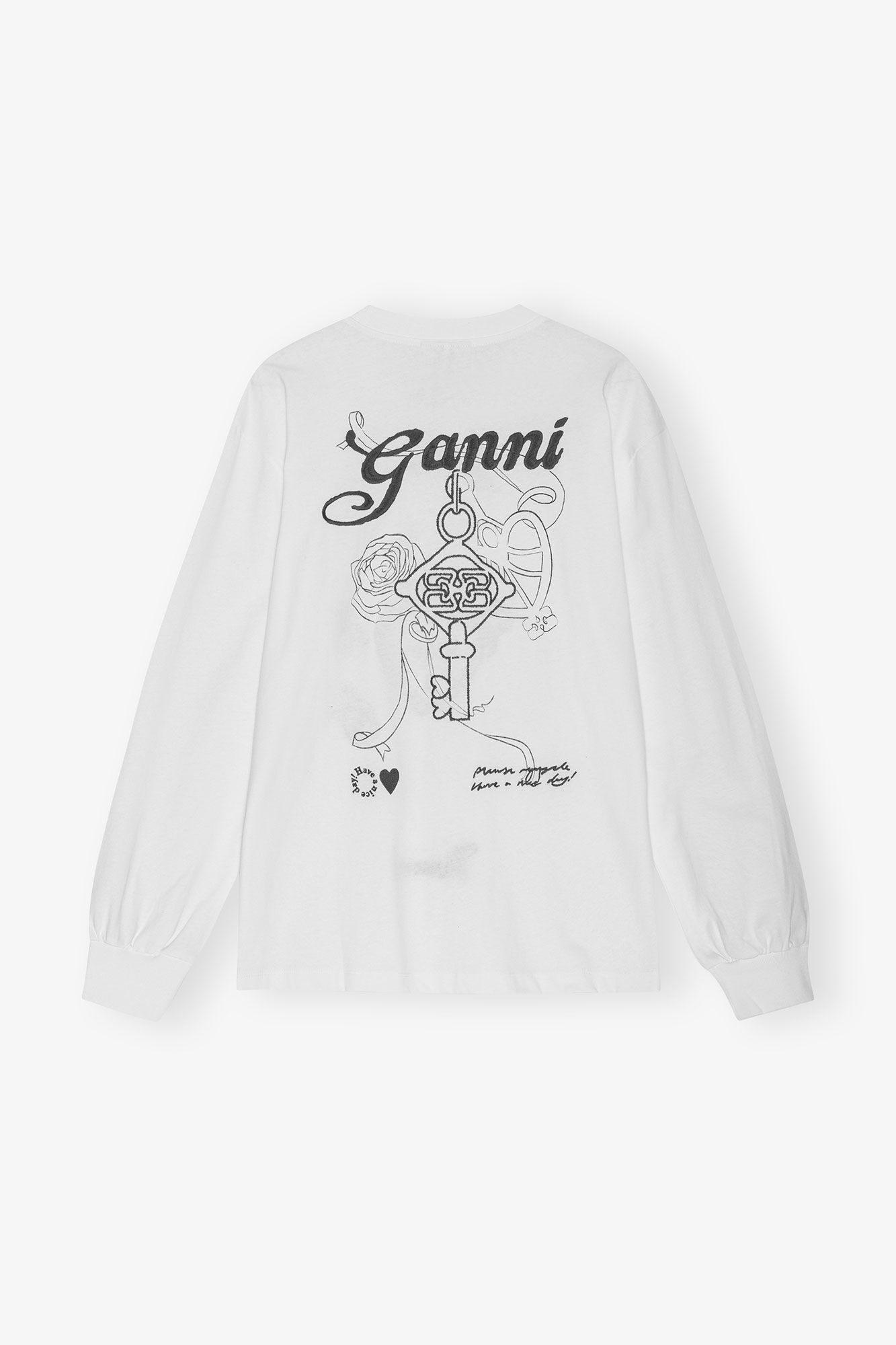 WHITE RE-CUT HEAVY LONG SLEEVE T-SHIRT - 6