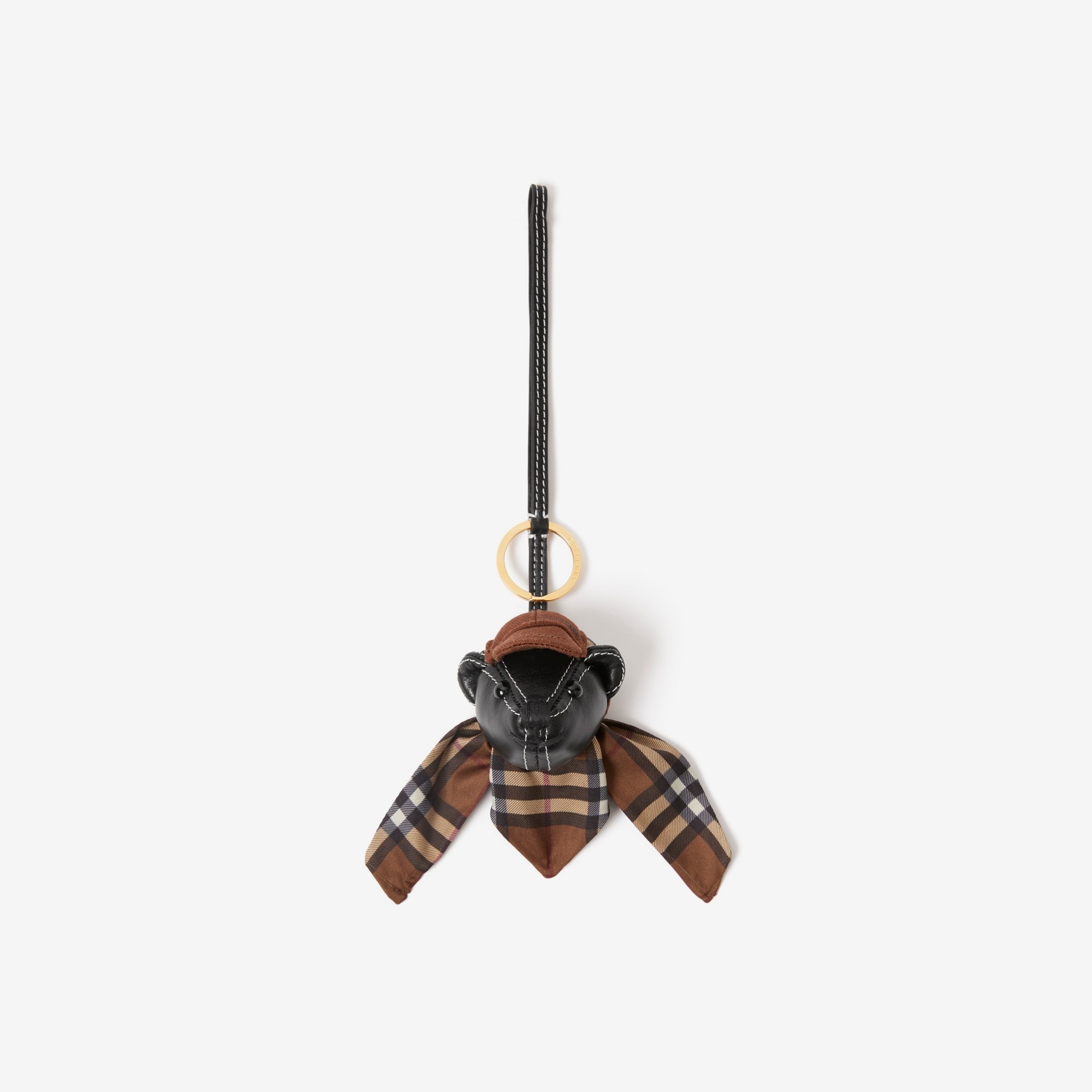 Leather Thomas Bear Charm in Cap - 1