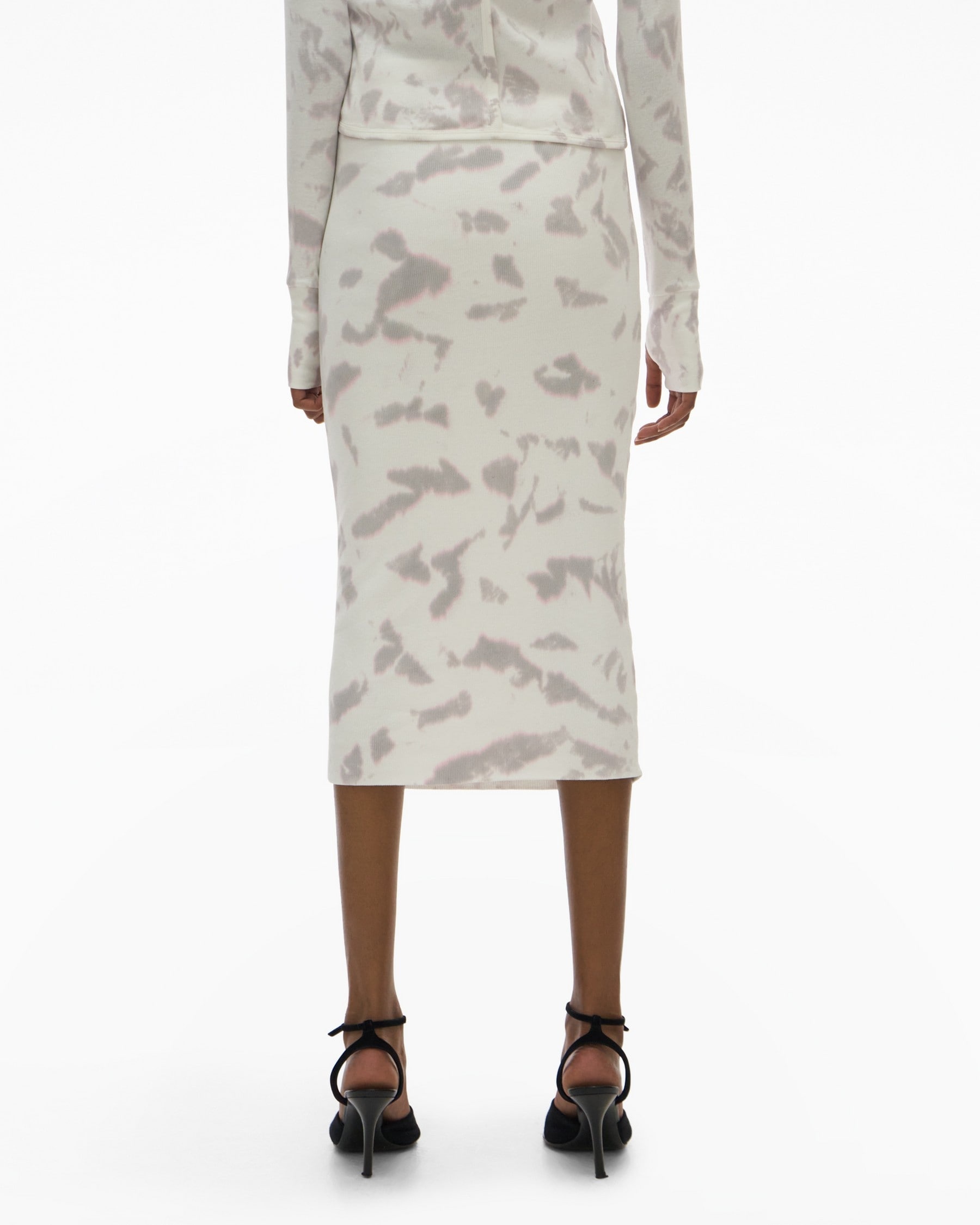 RIB PENCIL SKIRT - 4