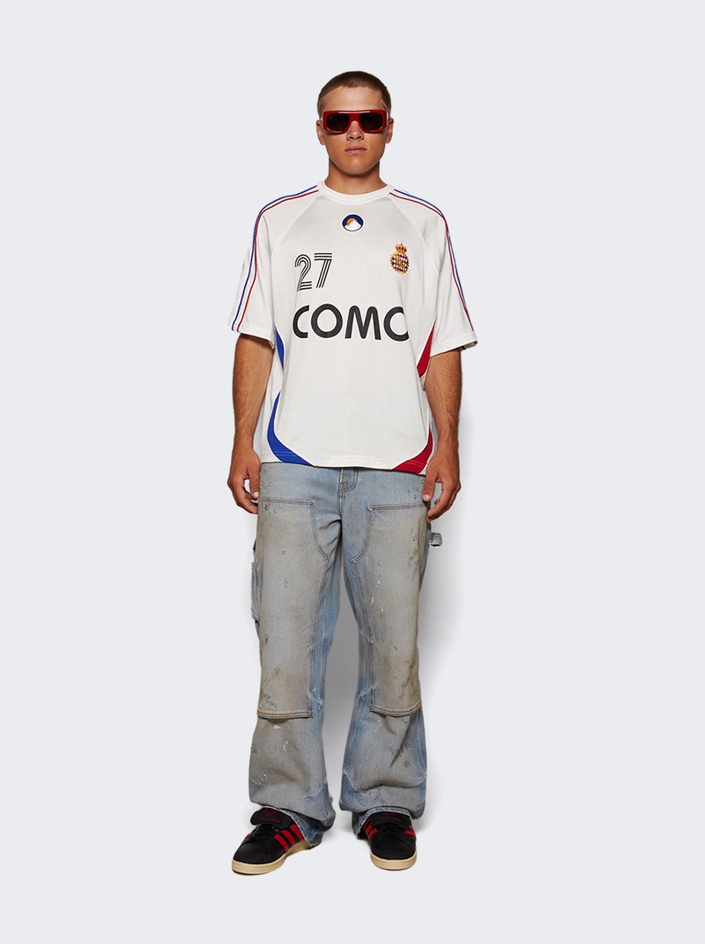 27 Jersey Tee Off White And Navy - 5