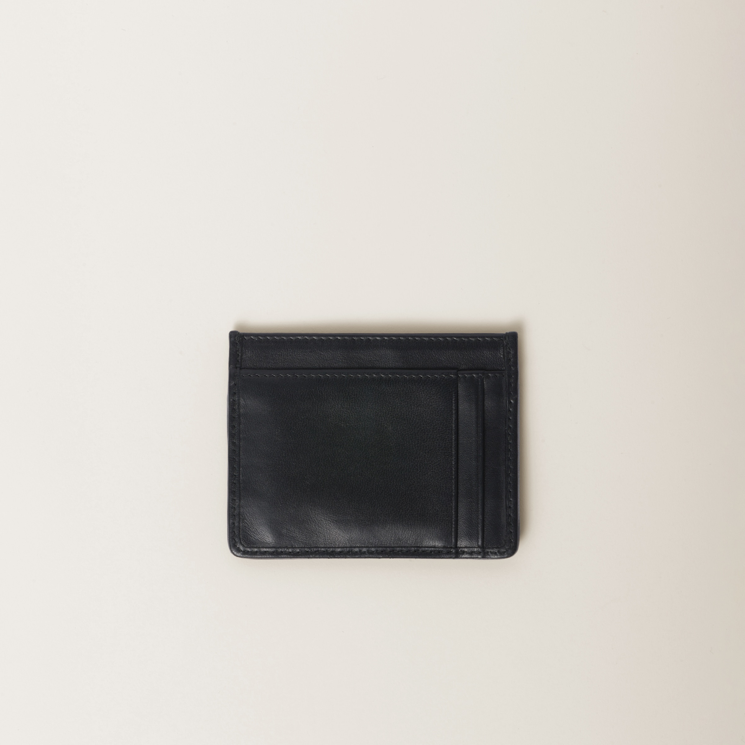 Matelassé nappa leather card holder - 2