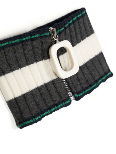 JW Anderson stripe-print ribbed-knit neckband outlook