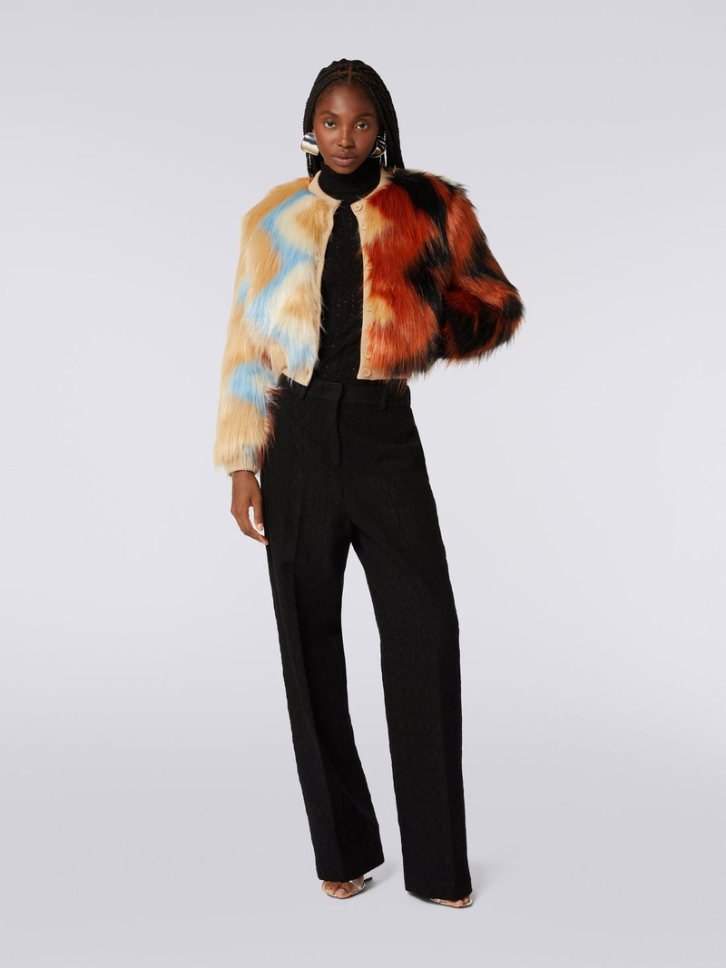 Missoni Bomber in faux fur with zigzag outlook