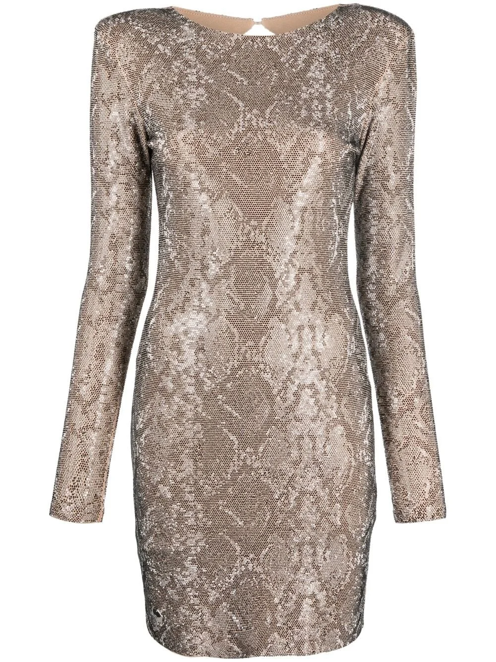 Python-print crystal mini dress - 1