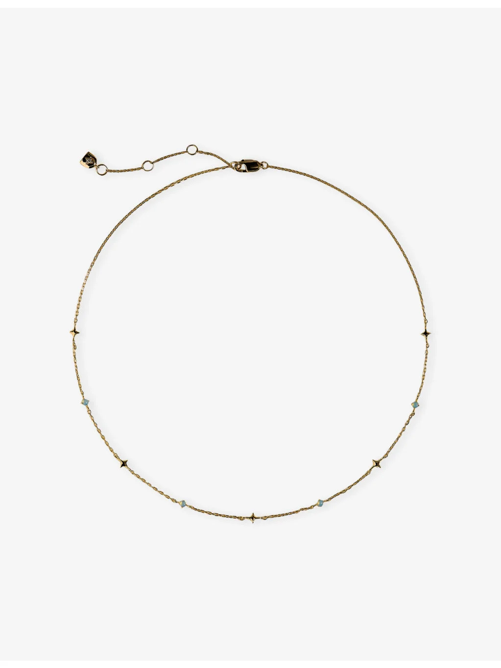 Cosmic Opal Charm 18ct Gold-Plated Sterling Silver Necklace - 1