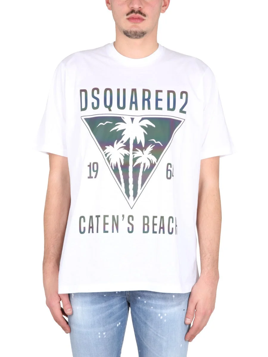 Dsquared Men T-Shirt D2 Caten's Beach - 1