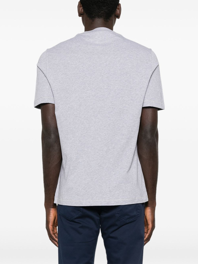 ribbed crew-neck logo-embroidery T-shirt 4