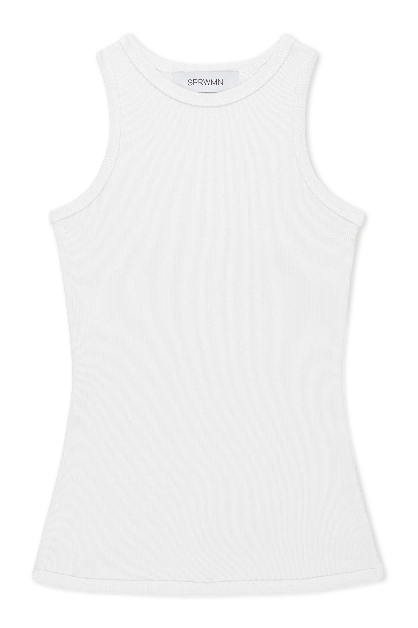 WHITE RIB RACER TANK - 3