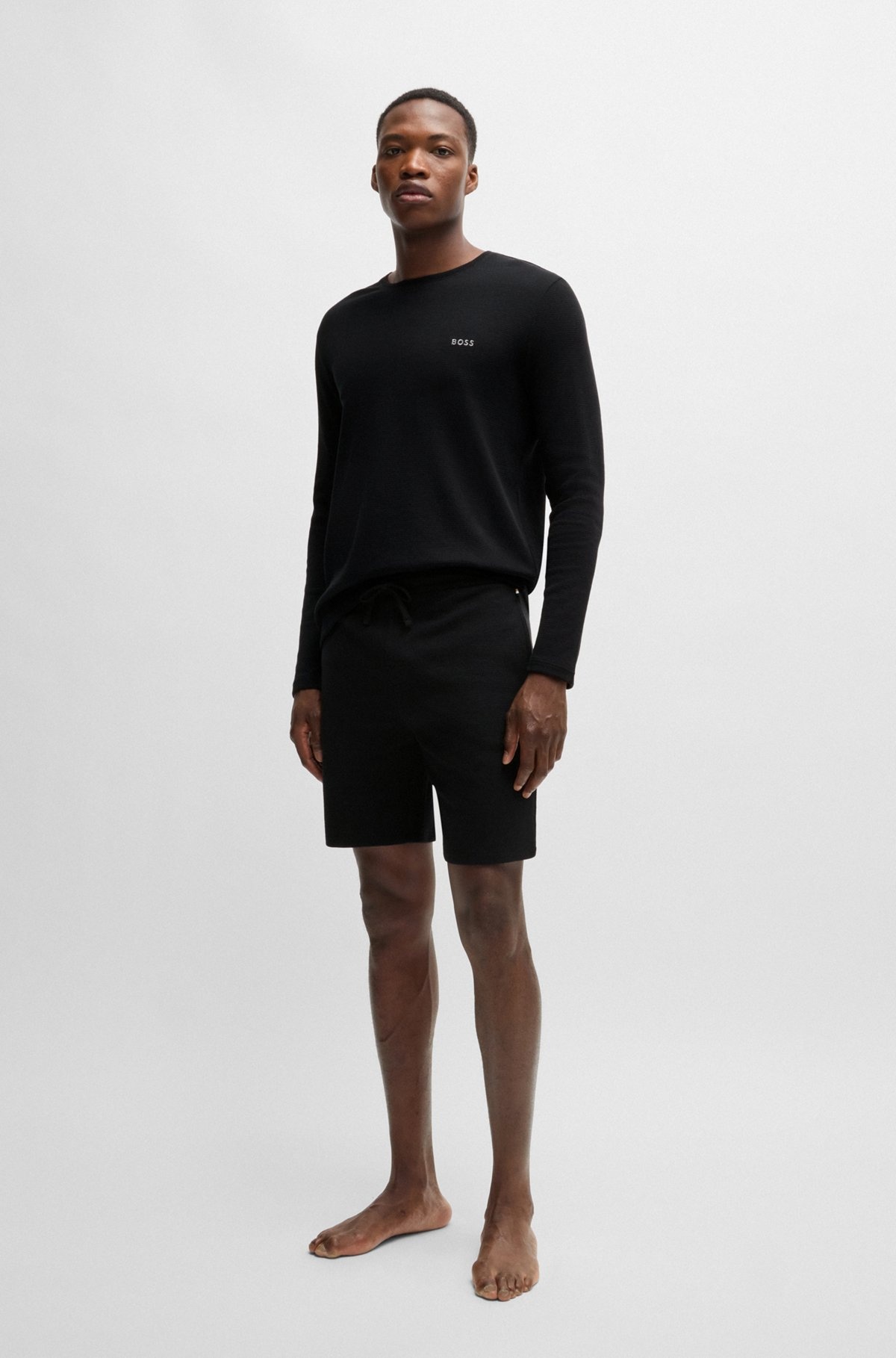 PAJAMA SHORTS WITH EMBROIDERED LOGO - 3