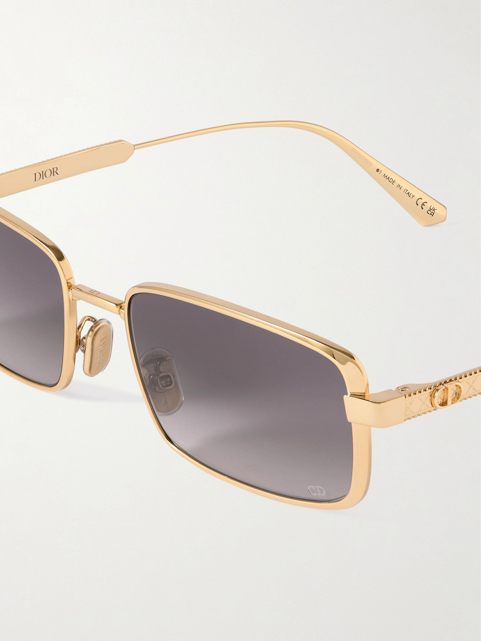 DiorCannage S2U rectangular-frame gold-tone sunglasses Gold - 3