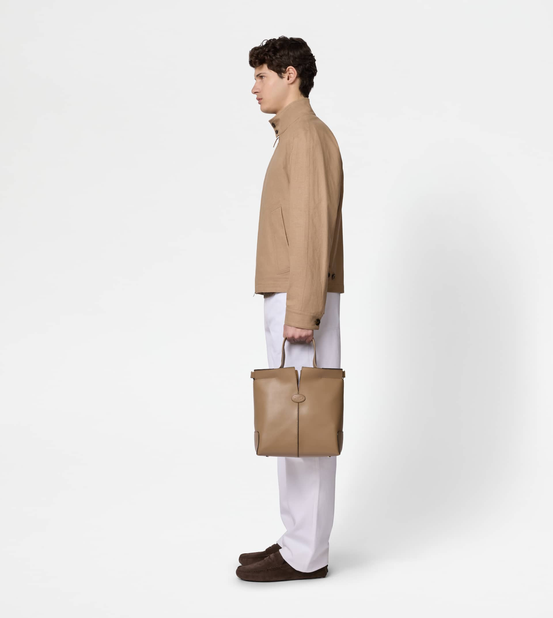 TOD'S DI BAG FOLIO IN LEATHER SMALL - BROWN - 5