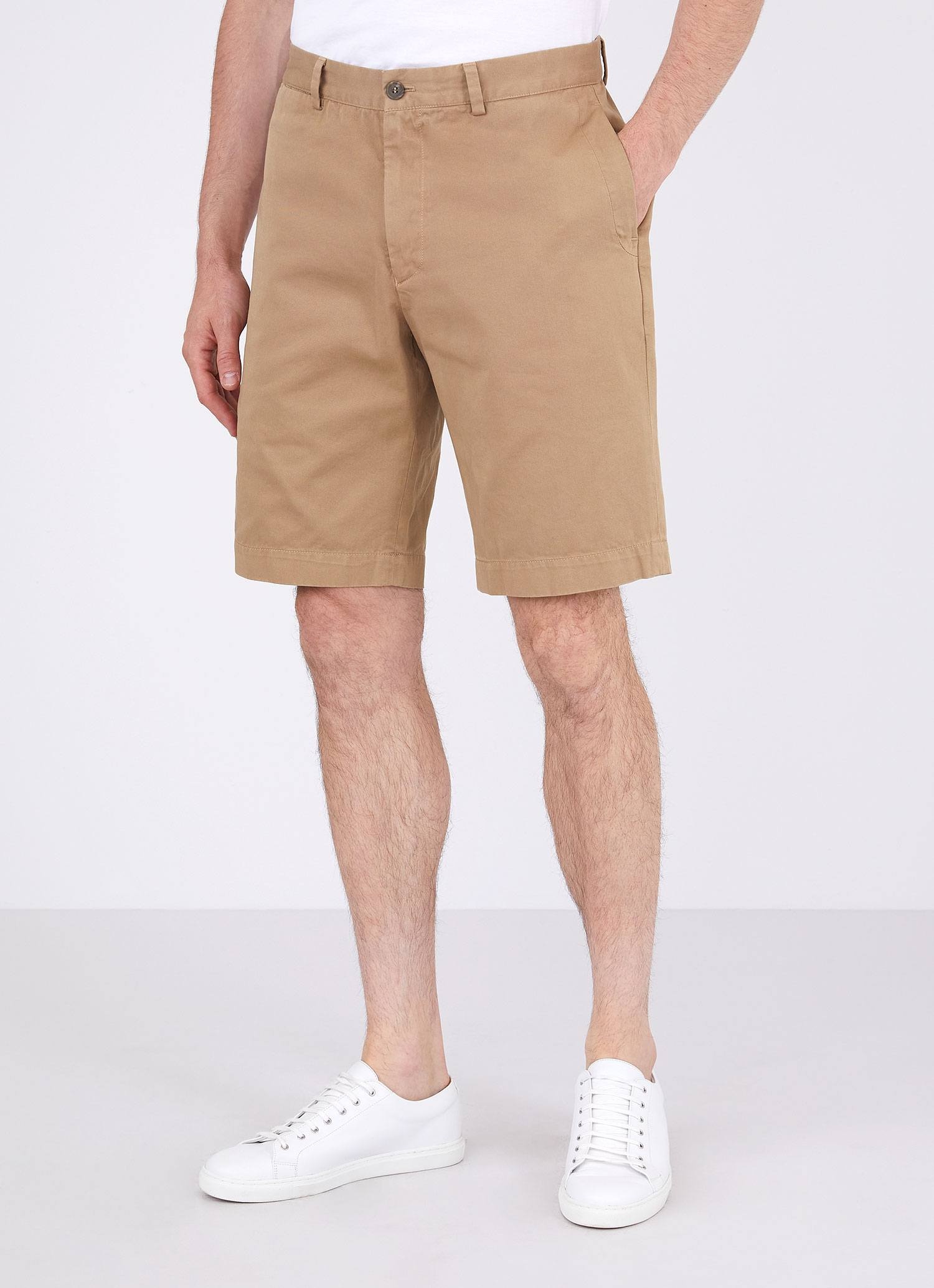 Stretch Cotton Twill Chino Shorts - 2