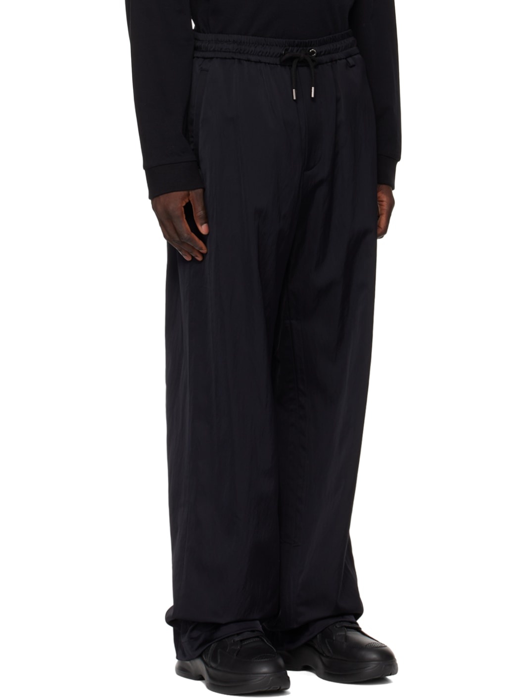Black Drawstring Trousers - 2