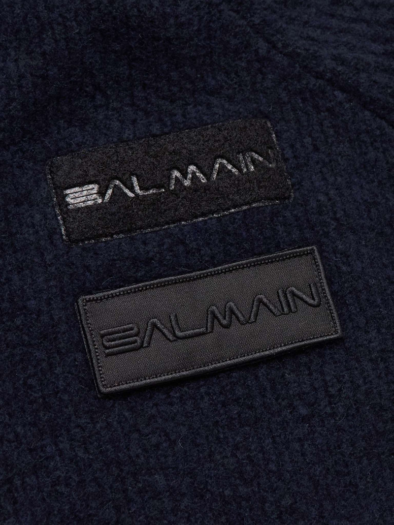 Logo-Detailed Ribbed Wool-Blend Zip-Up Hoodie 3
