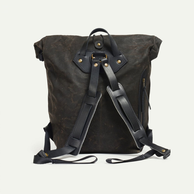 Bleu de Chauffe MÉTÉORE BACKPACK - KHAKI WAXED outlook