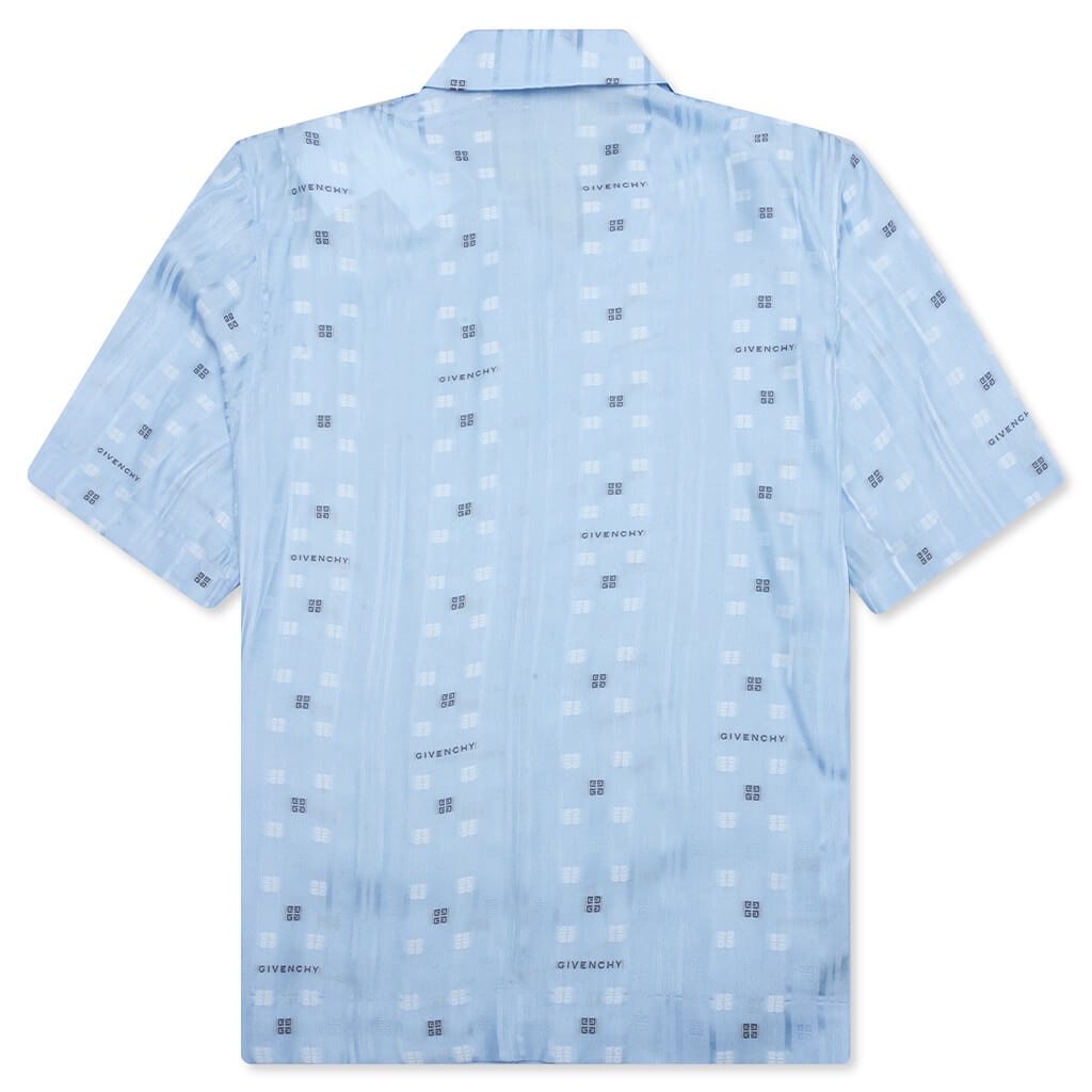 GIVENCHY BOXY FIT SHIRT W/ HAWAIIAN COLLAR - NAVY/LIGHT BLUE - 2