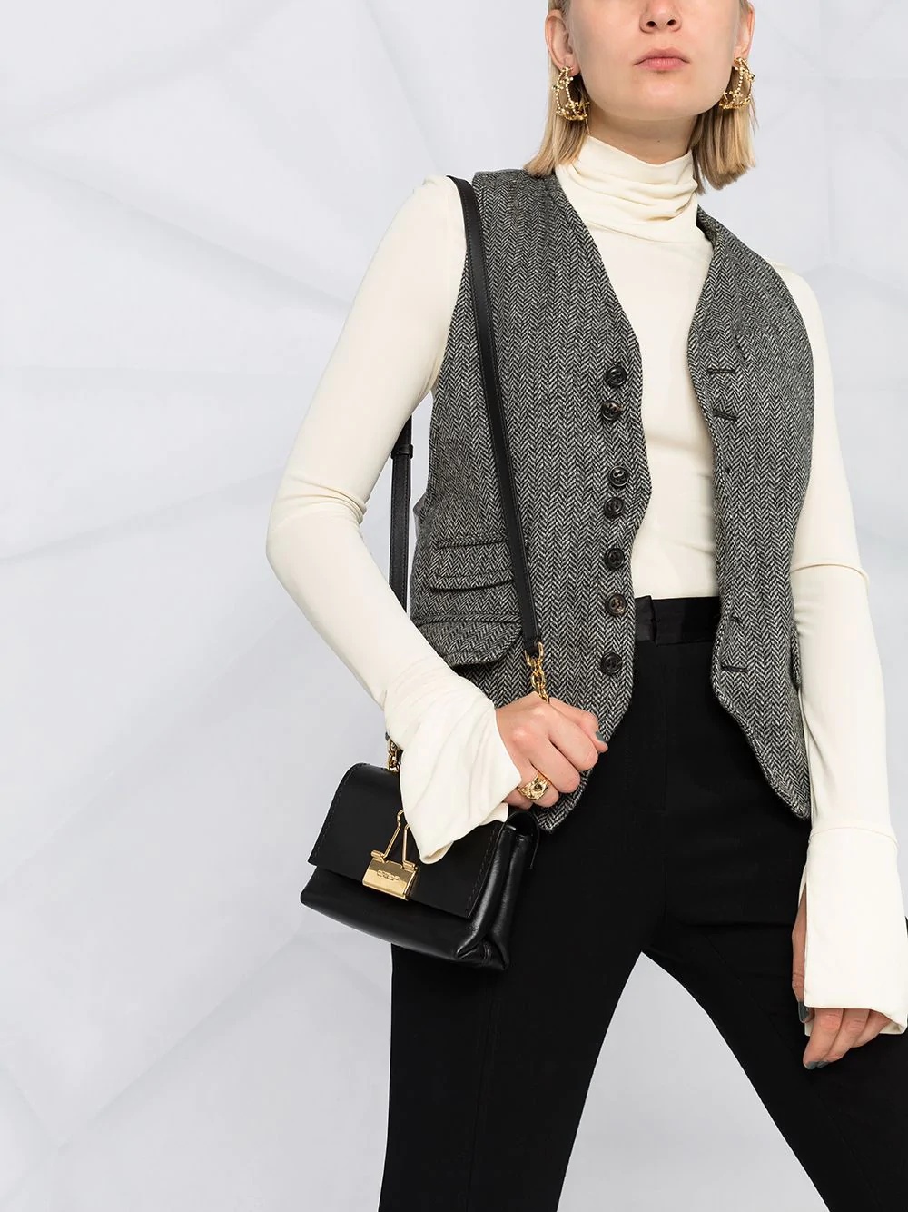 tailored V-neck waistcoat - 5