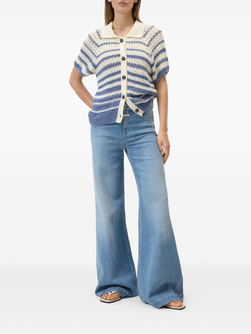 CLOSED striped short-sleeve cardigan outlook