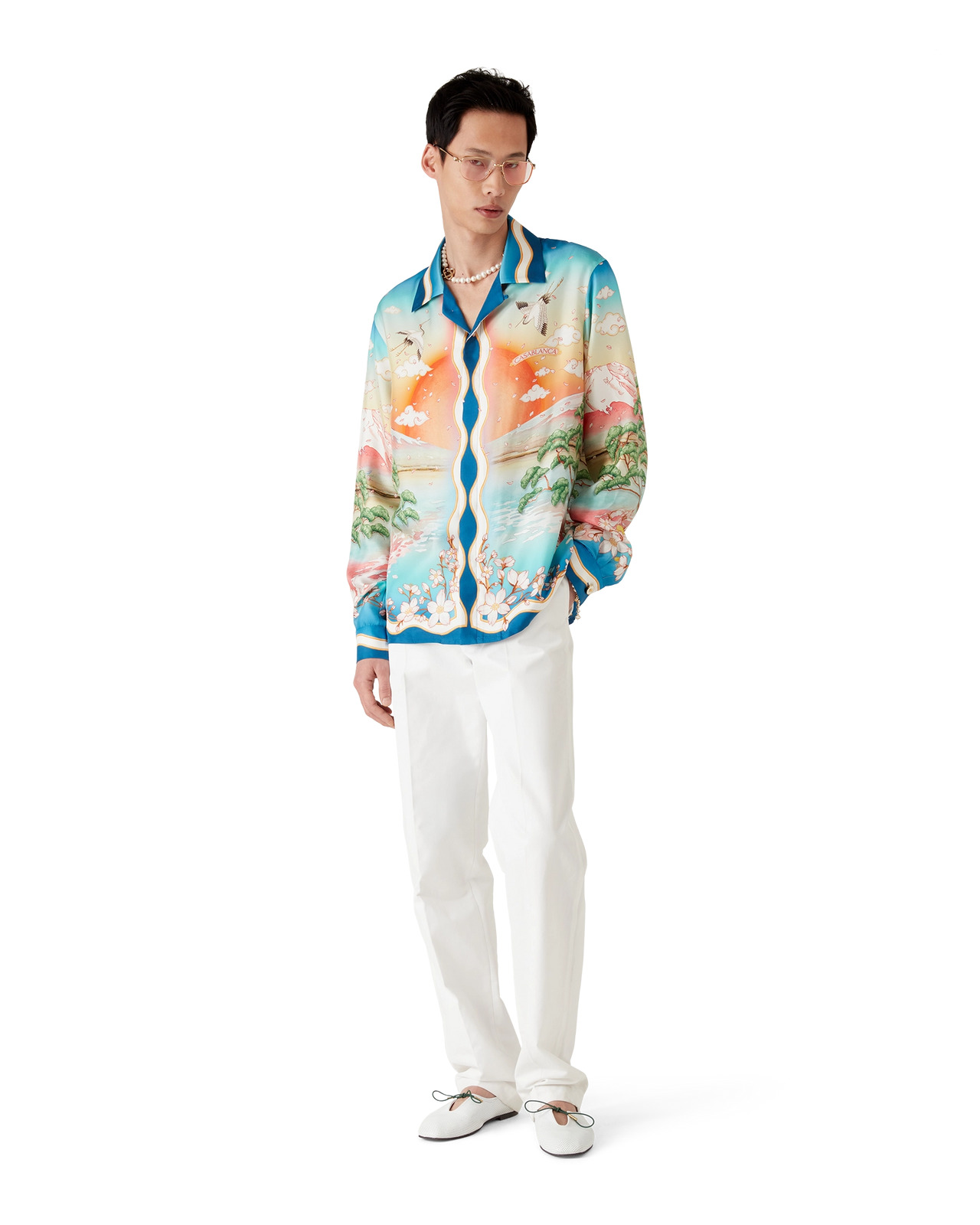 Tennis Club Long Sleeve Silk Shirt - 2