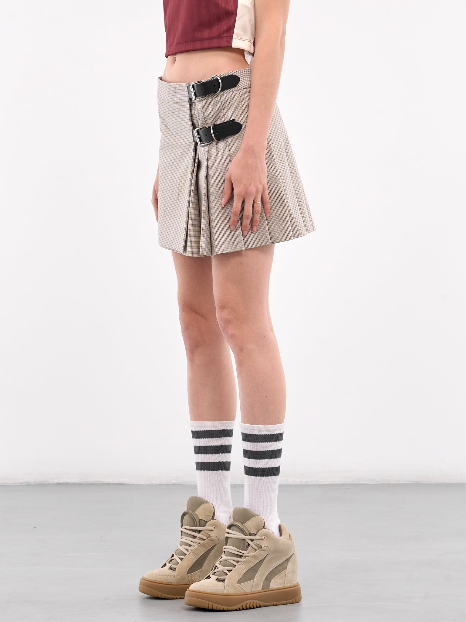 Belted Mini Skirt - 2
