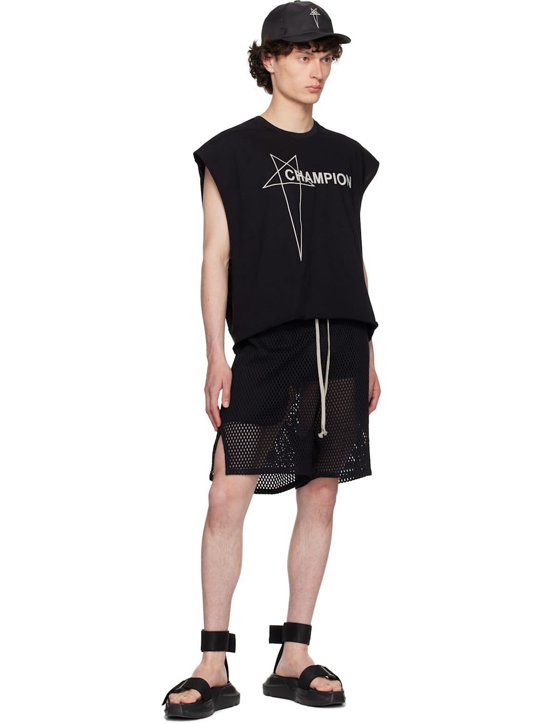 Black Champion Edition Mesh Shorts - 5