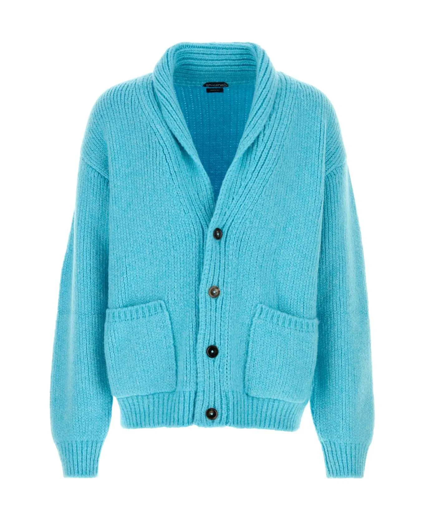 Light-blue Cashmere Cardigan - 1