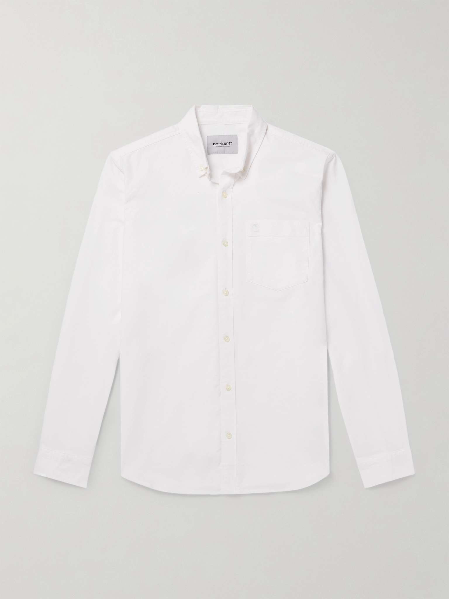 Button-Down Collar Logo-Embroidered Cotton Oxford Shirt - 1