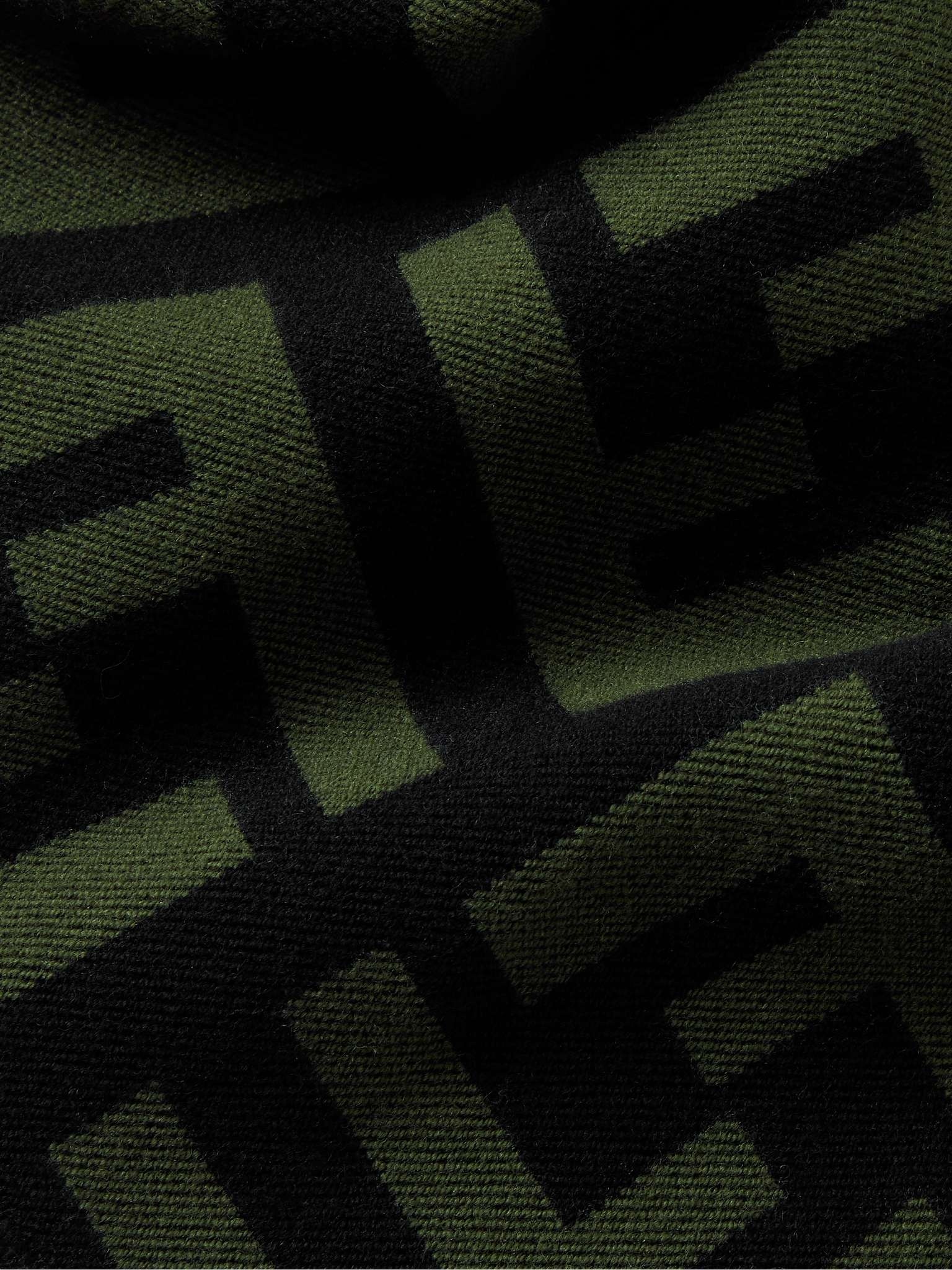 Logo-Jacquard Wool and Silk-Blend Scarf - 3