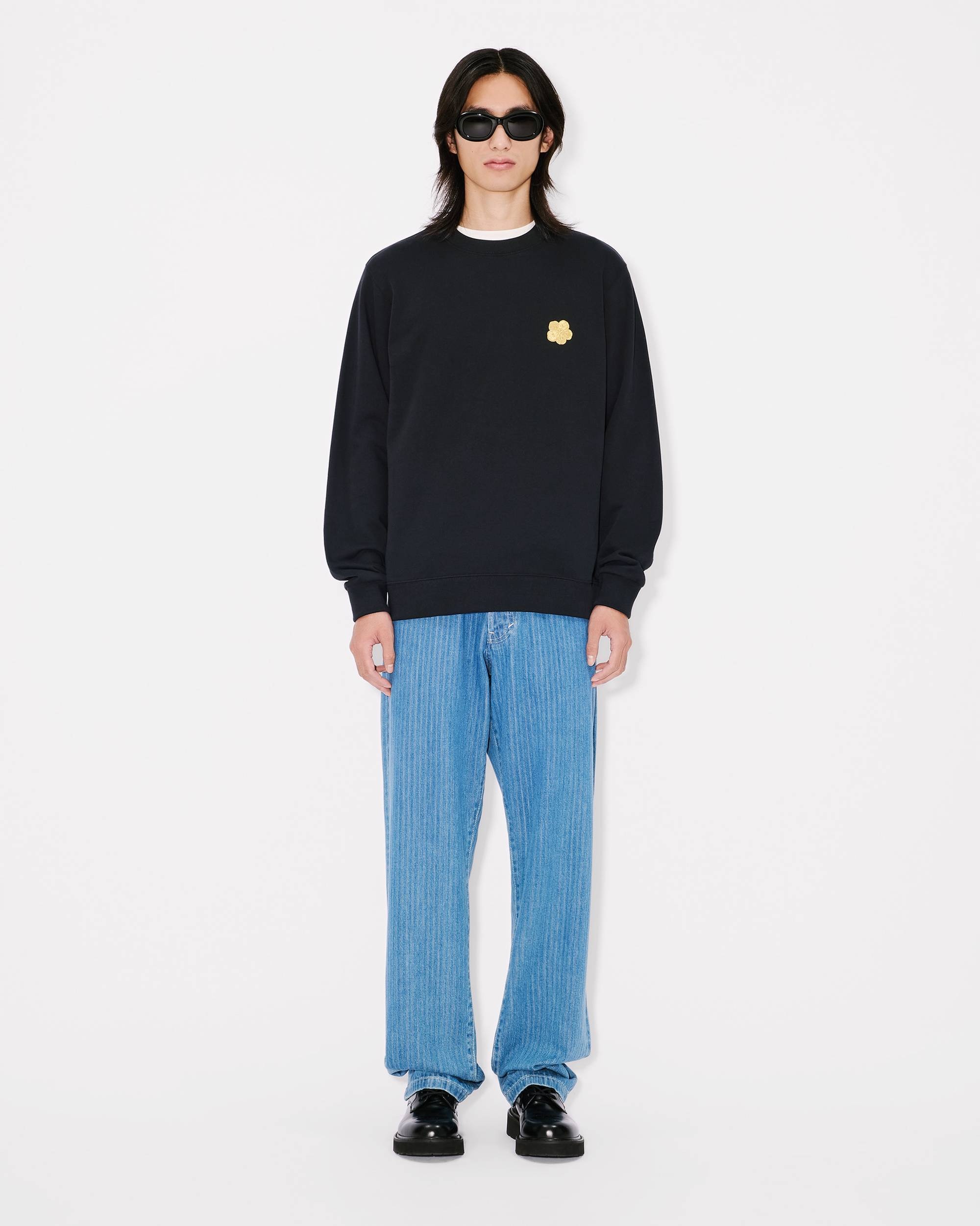 'Boke Flower' embroidered slim sweatshirt in cotton - 5
