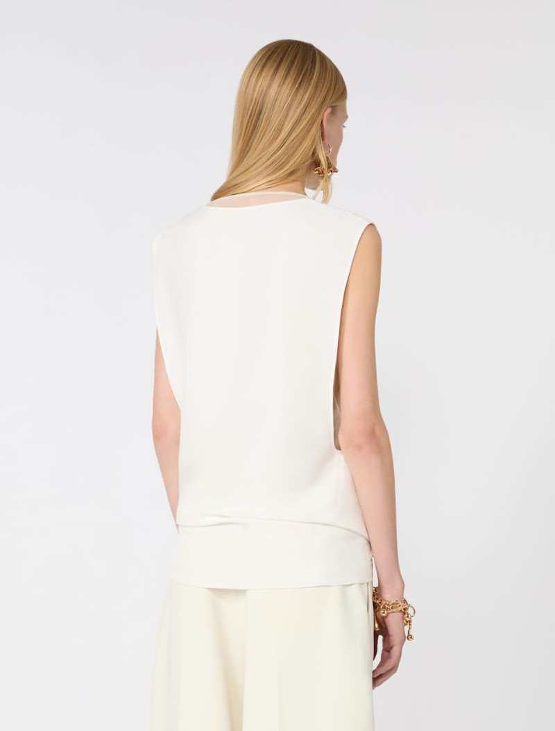 Double-layer satin top - milk 4