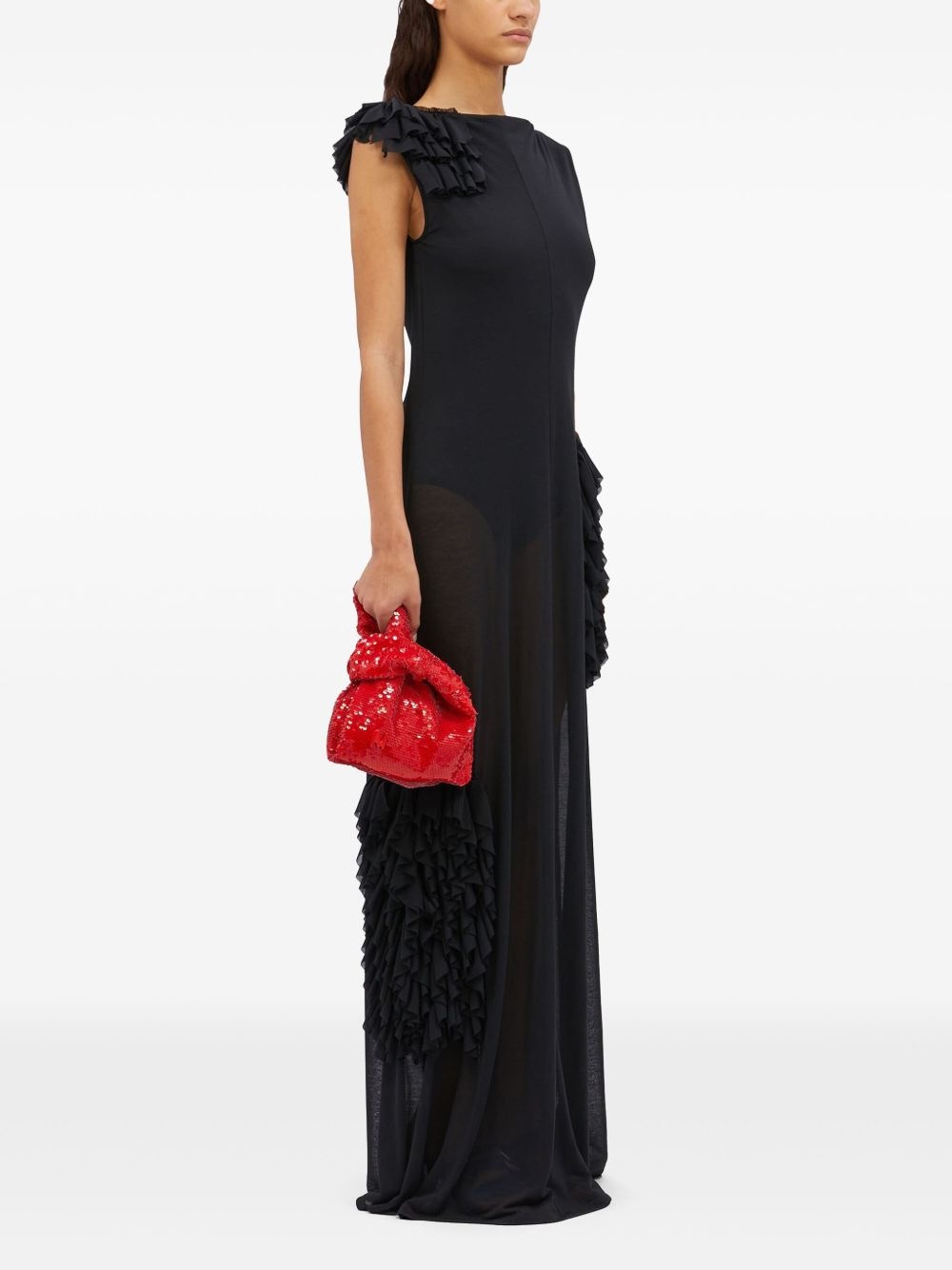 ruffle-detail gown - 3