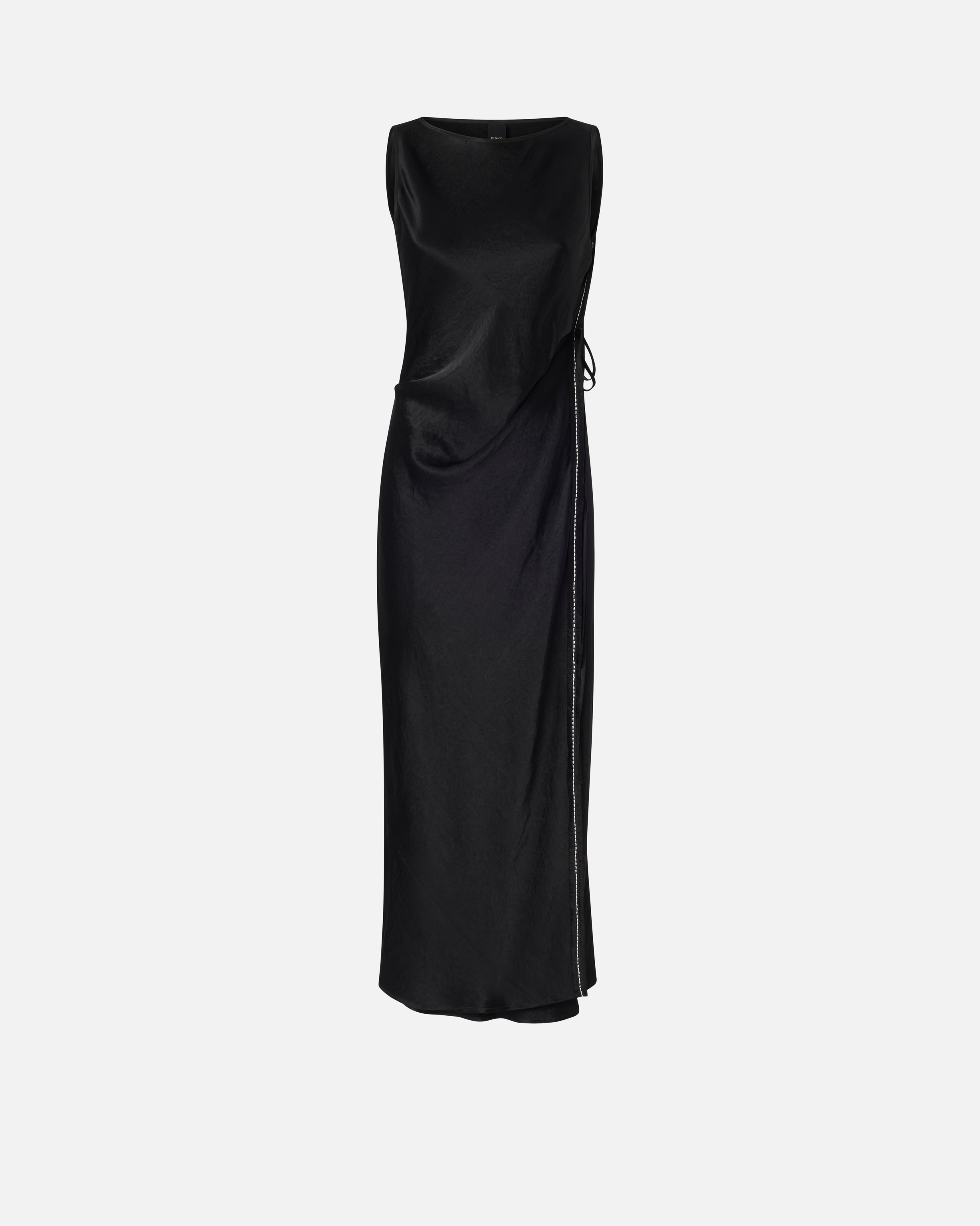 SATIN DRESS WITH SIDE TIE - 1